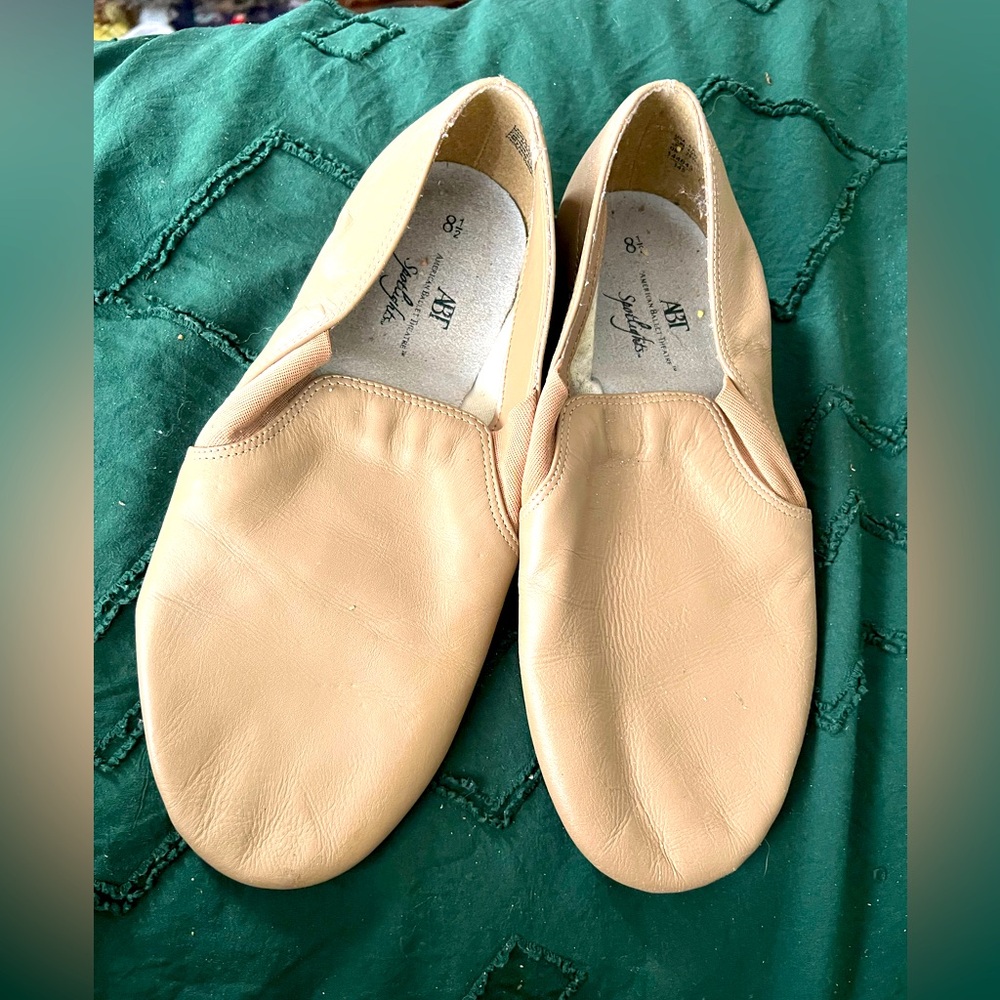 ABT spotlights jazz shoes tan 8.5 women’s dance shoes